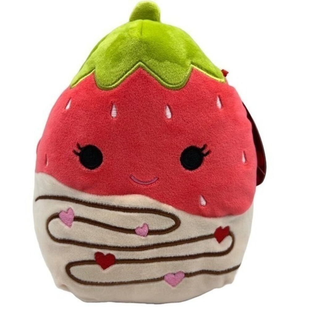 Squishmallows 8" Scarlet Chocolate Dipped Strawberry Valentine Plush NEW